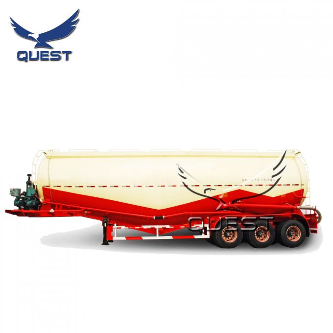 60cbm W Shape 70 Tons Heavy Bulk Cement Tank Semi Trailer 