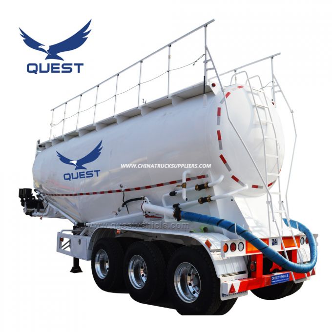 Quest 55cbm Bulk Cement Silo Tanker Semi Trailer for Sale 