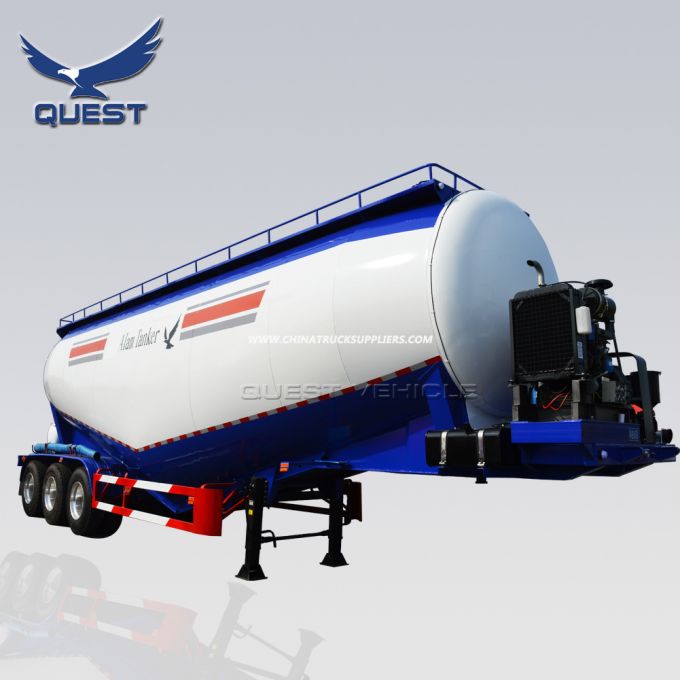 3 Axles Powder Dry Fly Ash Cement Bulker Trailer for Sale 