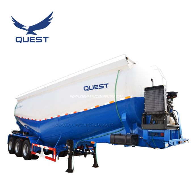 Quest 40t Bulk Cement Feed Bulker Tanker Semi Truck Trailer 