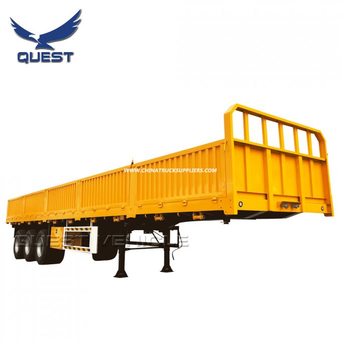 40FT Flatbed Container Curtain Side Wall Cargo Semi Trailer 