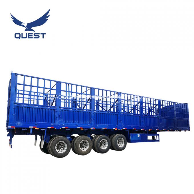 China Quest 40FT Fence Semi Trailer Cargo Trailer 