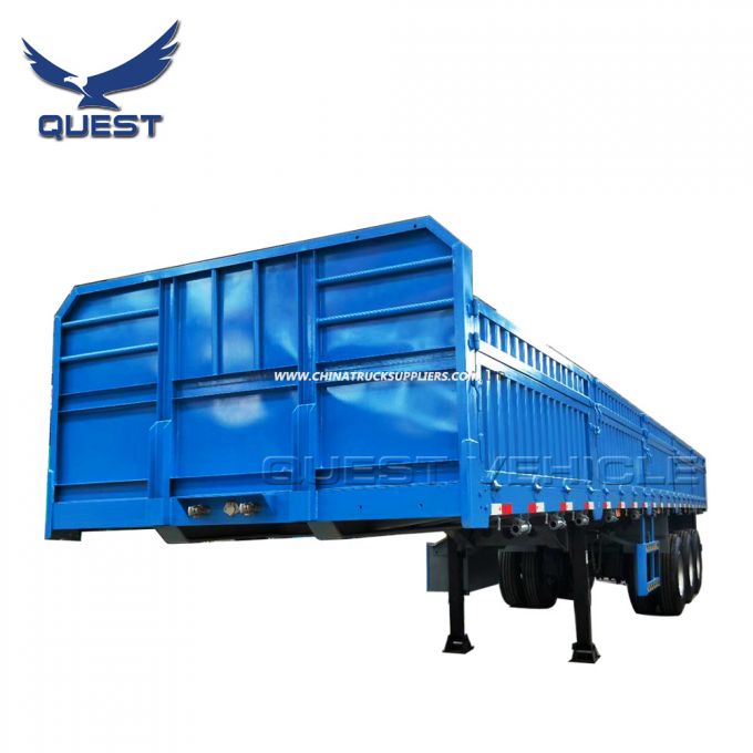 Store Sale 40feet Side Wall Flatbed Trailer Cargo Truck Trailer 