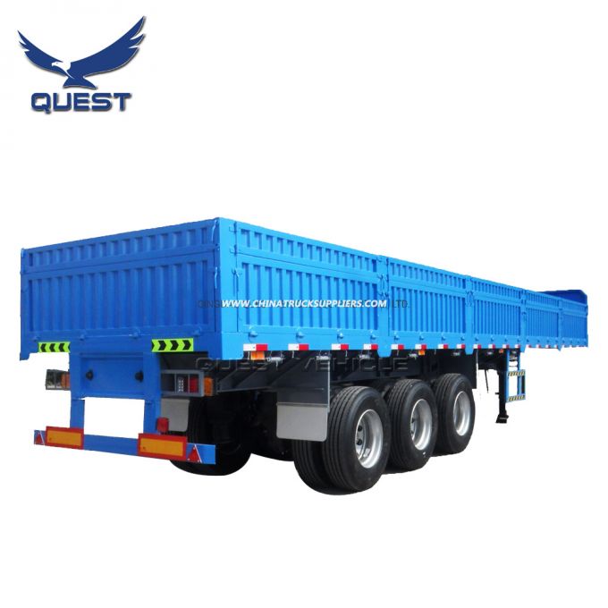 3 Axles Steel Side Wall Panel Curtain Cargo Side Trailer 