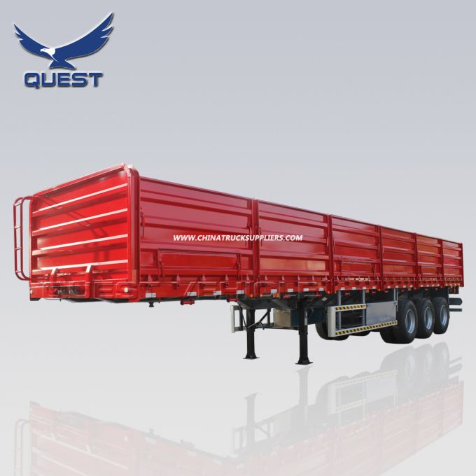 60 Tons 3 Axles Cargo Side Wall Semi Trailer 