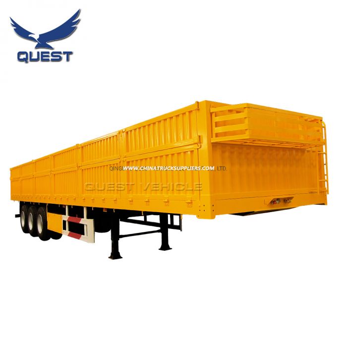 40FT Side Wall Open Bulk Cargo Curtain Side Semi Trailers 