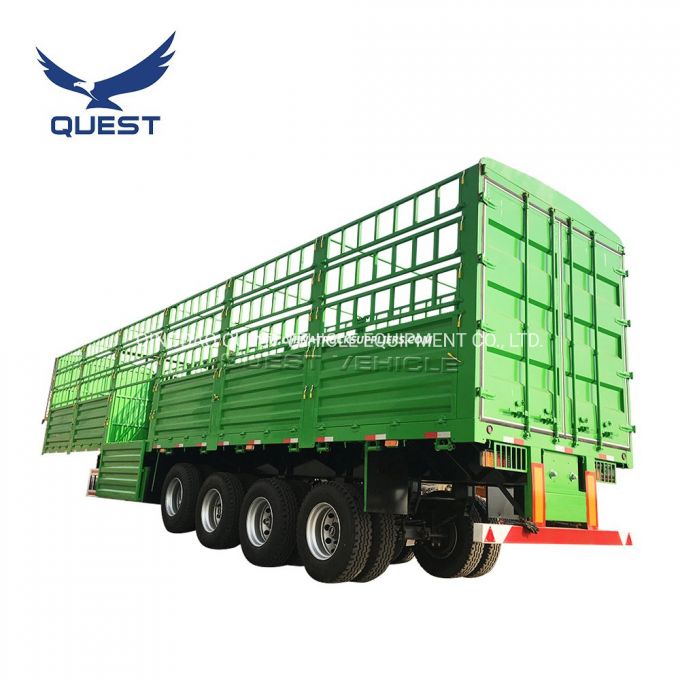 45FT 80tons Stake Cargo Fence Container Carrying Semi Truck Trailer 