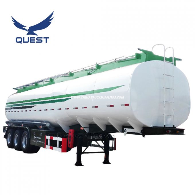 3axles Carbon Steel 45000 Liters Oil Fuel Tank Semi Trailer 