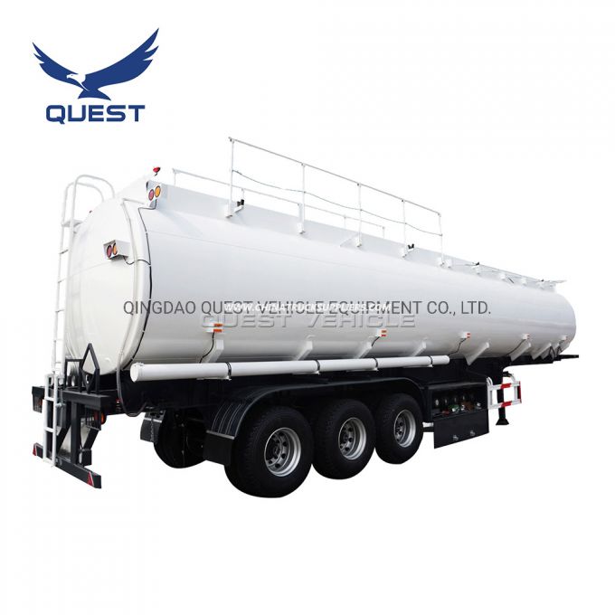 3 Axle Water Oil Tanker 48000liters Fuel Tank Semi Trailer 