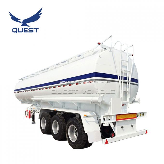 3 Axle 40-50m3 Oil Tank Fuel Tanker Semi Truck Trailer Images 1