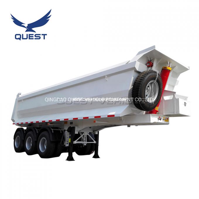 U Shape 3axles 40ton Dump Truck Trailer for Gravel Transportation 