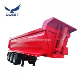 Bauxite Ore Loading Heavy Duty 3 Axles 35cbm Tipper Dump Semi Trailer