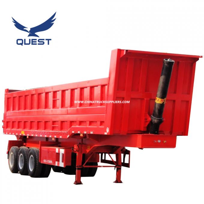 60tons Stone Transport Tipper Dump Truck Semi Trailer 