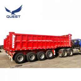 4 Axles Tipper Trailer 70 Tons Dump Semi Truck Trailer