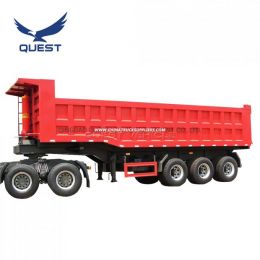 Quest Tri-Axles 45 Ton End Dumper Trailer Tipper Truck Trailer