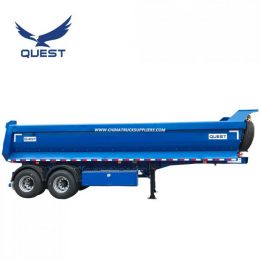 Quest Hyva Hydraulic 2axle 40ton Tipper Trailer Semi Dump Trailer