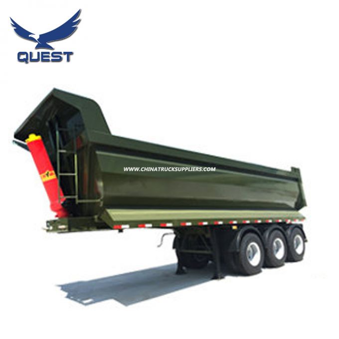 U Shape 30cbm 50tons Tipper Dump Truck Semi Trailer 