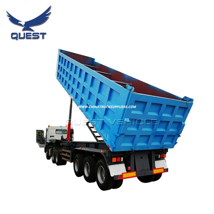 Heavy Duty Dumper Truck Trailer Hydraulic Tipper Dump Semi Trailer Images 1