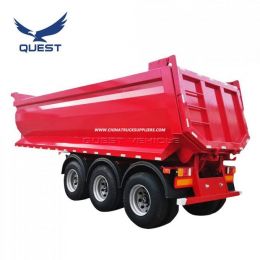 Grain Hydraulic U Shape 3axles Rear Dump Tipper Semi Trailer