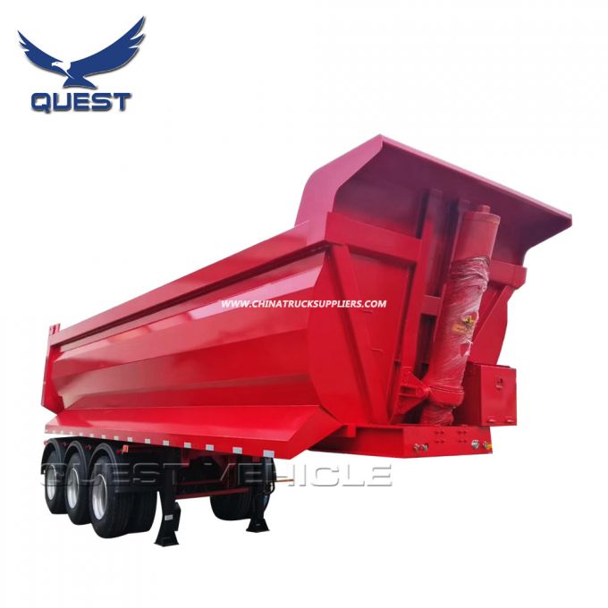 40 Tons Aggregate U Shape 30cbm Dump Tipping Semi Trailer 