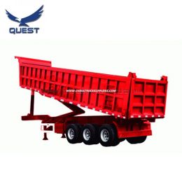 Ghana 3axles Tipper Trailer 50 Tons Rear Dump Semi Trailer