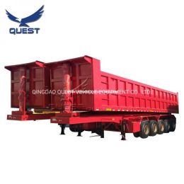 5 Axles 50cbm Dump Semi Trailer Bulk Cargo Transporter Trailer