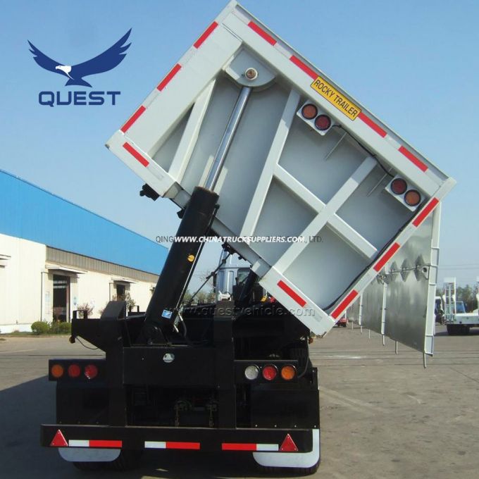 Quest Sand Gravel Transport Side Tipper Trailer Dump Truck Trailer 