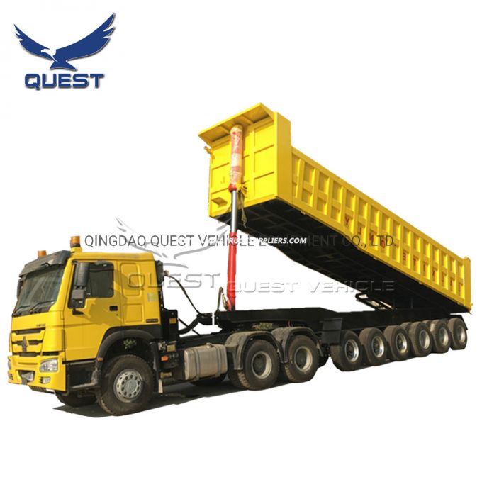 6 Axles Dumper Trailer 44cubic Meters Dump Tipper Semi Trailer 