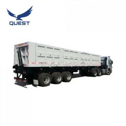 3axles 70tons Side Loading Dump Tipper Semi Truck Trailer