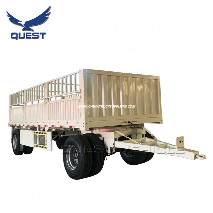 Drawbar 40tons Fence Cargo Full Trailer 