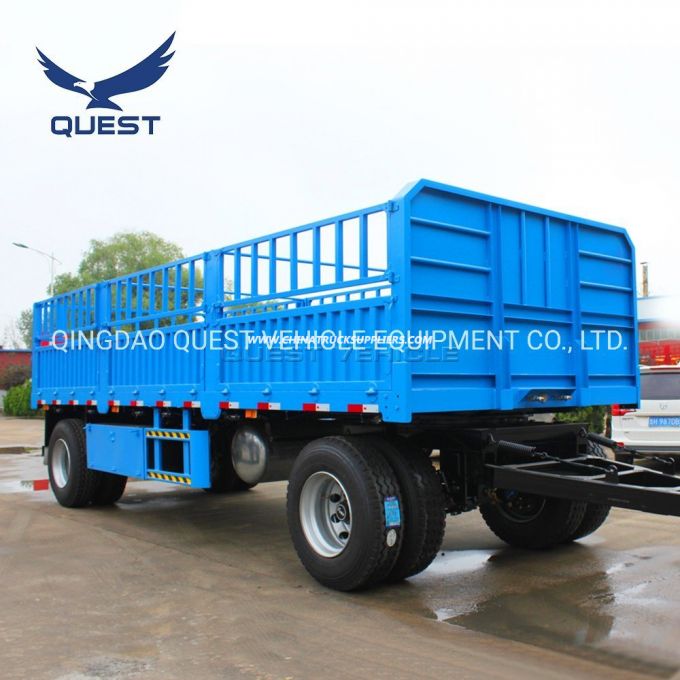 20FT Highwall Towing Agricultural Trailer Fence Drawbar Full Trailer Images 1