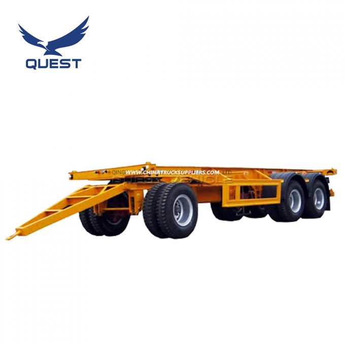Quest 20feet Double Steering Container Drawbar Trailer Full Trailer 