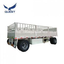 20FT 40FT Container Transport Side Wall Full Draw Bar Trailer