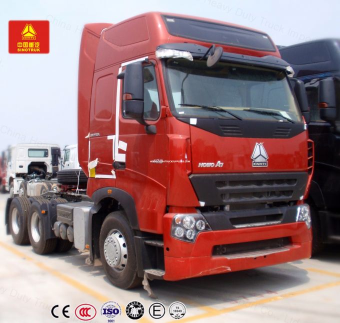 HOWO A7 6X4 420HP Heavy Duty Tractor Truck Trailer Head Images 1