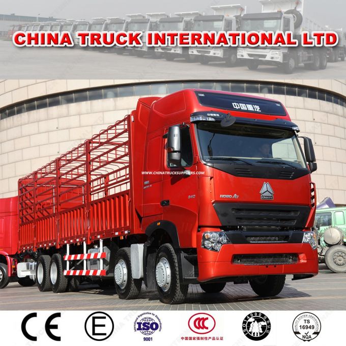 HOWO A7 12 Wheeler 50 Ton Lorry Truck / Cargo Trucks Images 1