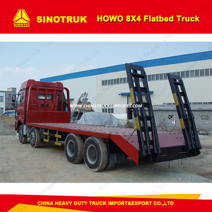 Sinotruk HOWO Low Flatbed Truck 8X4 Equipment Transport Truck 