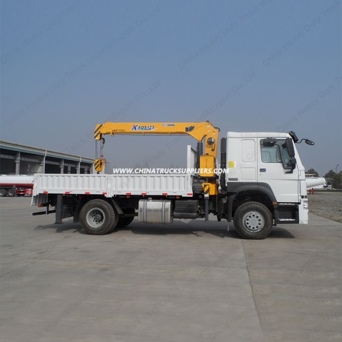 10tons Hydraulic Telescopic Boom Truck Mounted Crane Cargo Crane for Sale 