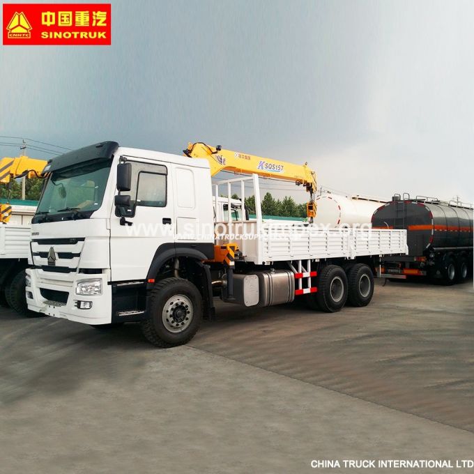 Sinotruk HOWO 6X4 290HP Truck with Straight Boom Crane 