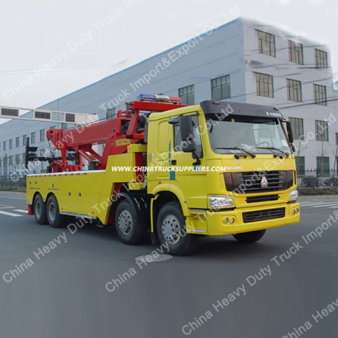 Sinotruk HOWO 12 Wheelers 50ton Wrecker Truck for Sale 