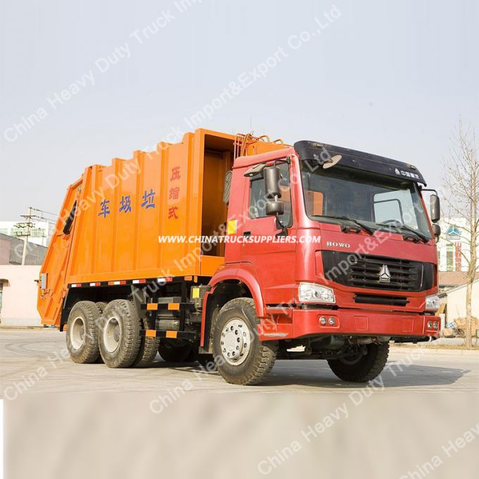 Compressed Garbage Truck 336HP Sinotruk 6X4 Garbage Truck 