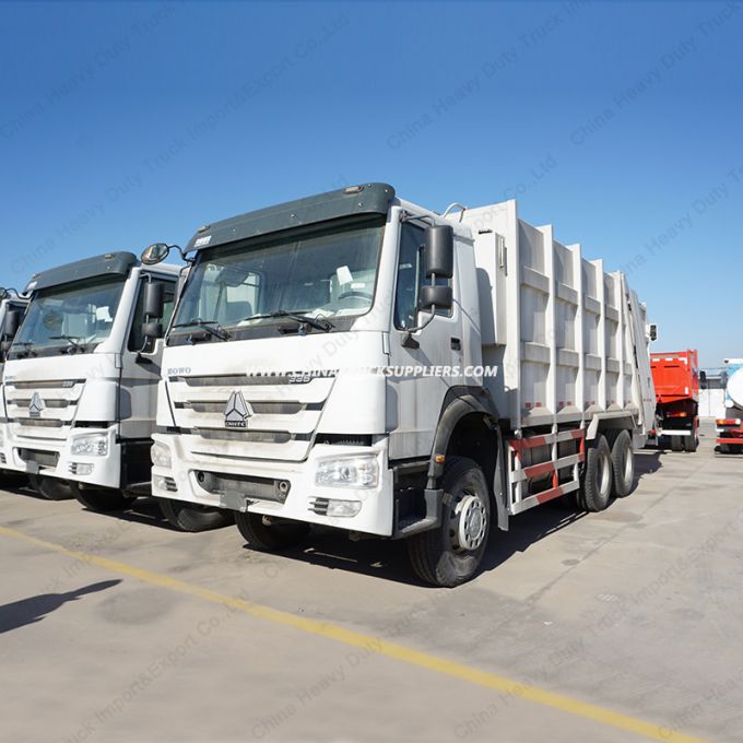 Sinotruk HOWO 6X4 18m3 Rear Loaded Compaction Garbage Truck Images 1