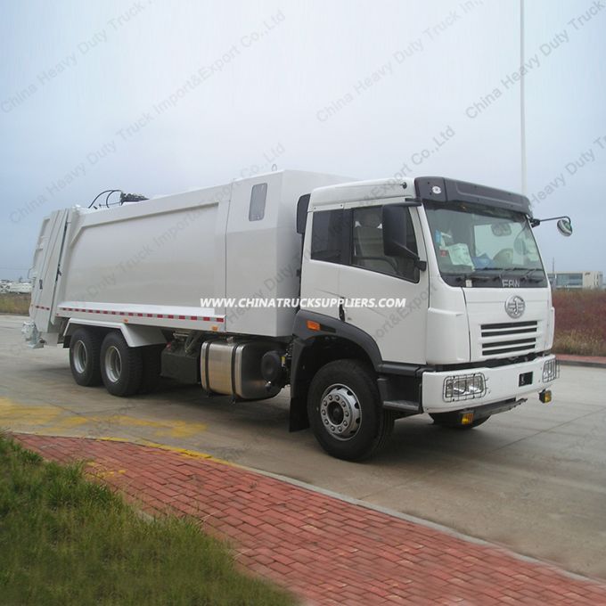 FAW 6X4 16cbm Compression Type Garbage Truck 