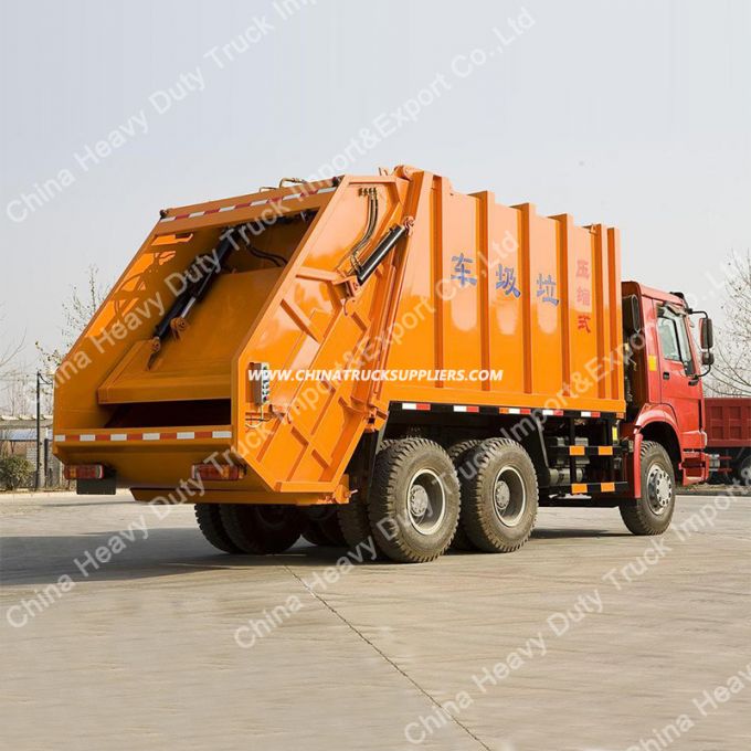 with 1 Year Warranty 6X4 HOWO 18m3 Compression Garbage Compactor Truck Images 1