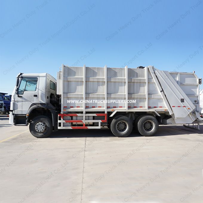 HOWO Compressor Truck 16cbm Capacity Rubbish Garbage Trucks 