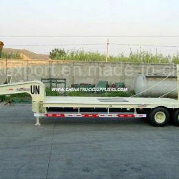 Double Axles Low Bed Semi Trailer for Sale