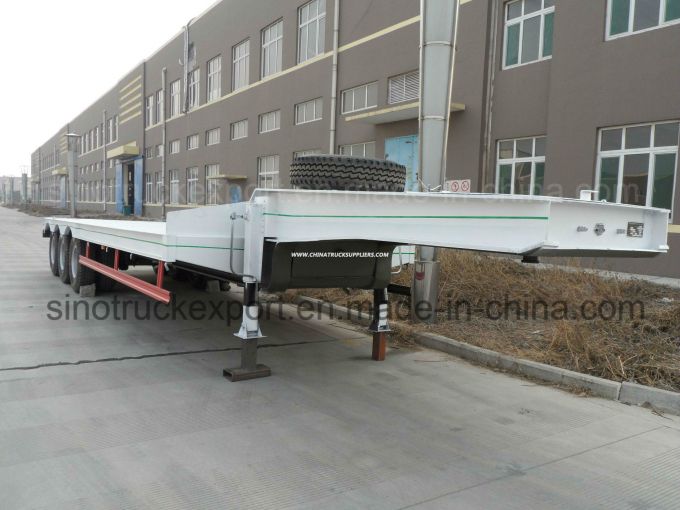 3 Axle Low Bed Cargo Semi Trailer for Transportation 