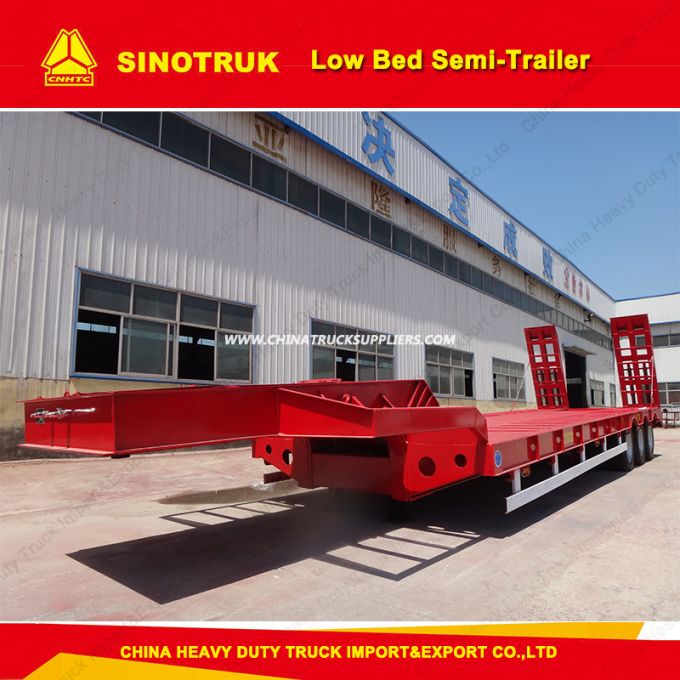 50ton Low Bed Trailer/Semi Truck Trailers for Sale 