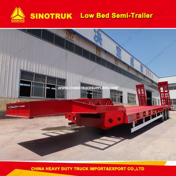 3 Axles Gooseneck Trailer 2X20/40 Foot Flatbed Trailer 