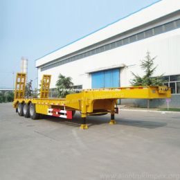 3 Axles 13m Length 60tons Gooseneck Lowbed Semi Trailer Lowboy Trailer