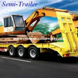 3 Axles 50t 12 Wheelers Low Bed Semi-Trailer for Sale